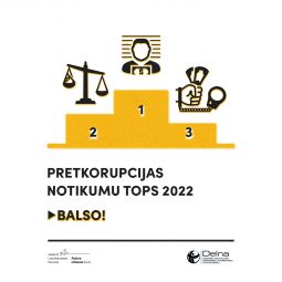 DELNA aicina balsot par 2022. gada pretkorupcijas notikumiem Latvijā