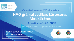 Informatīvais seminārs NVO grāmatvedības kārtošana